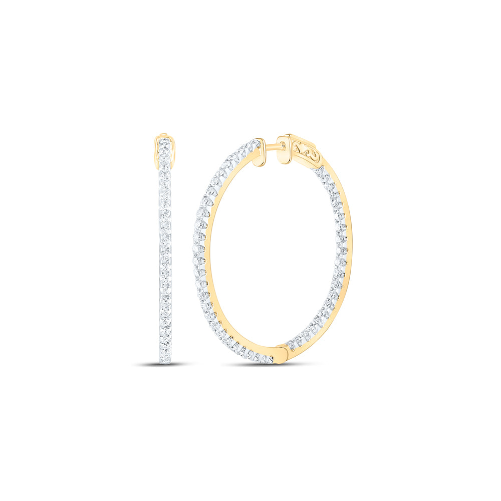 1 1/2CTW-DIA ANA M FASHION HIGH HOOPS EARRING