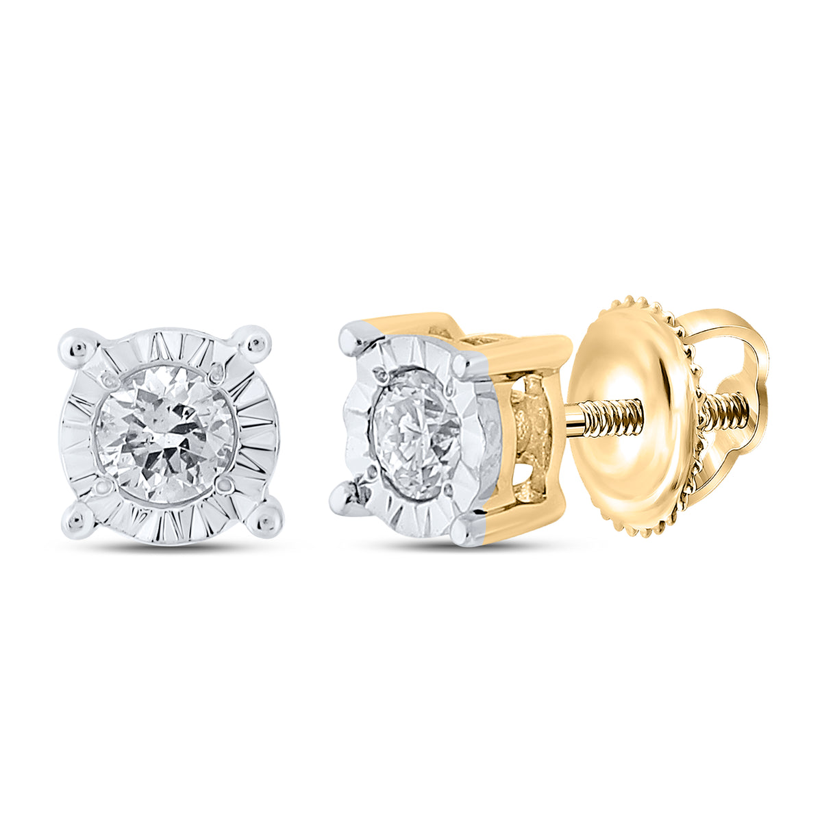 1/8CT-DIA NK ROUND STUD EARRING