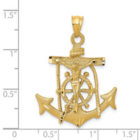 Load image into Gallery viewer, 14k Mariners Cross Pendant
