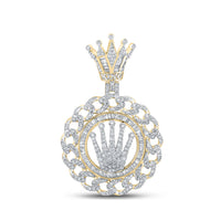 Load image into Gallery viewer, 1 7/8 CT-DIA NK MENS CROWN CHARM WITH CROWN LOOP
