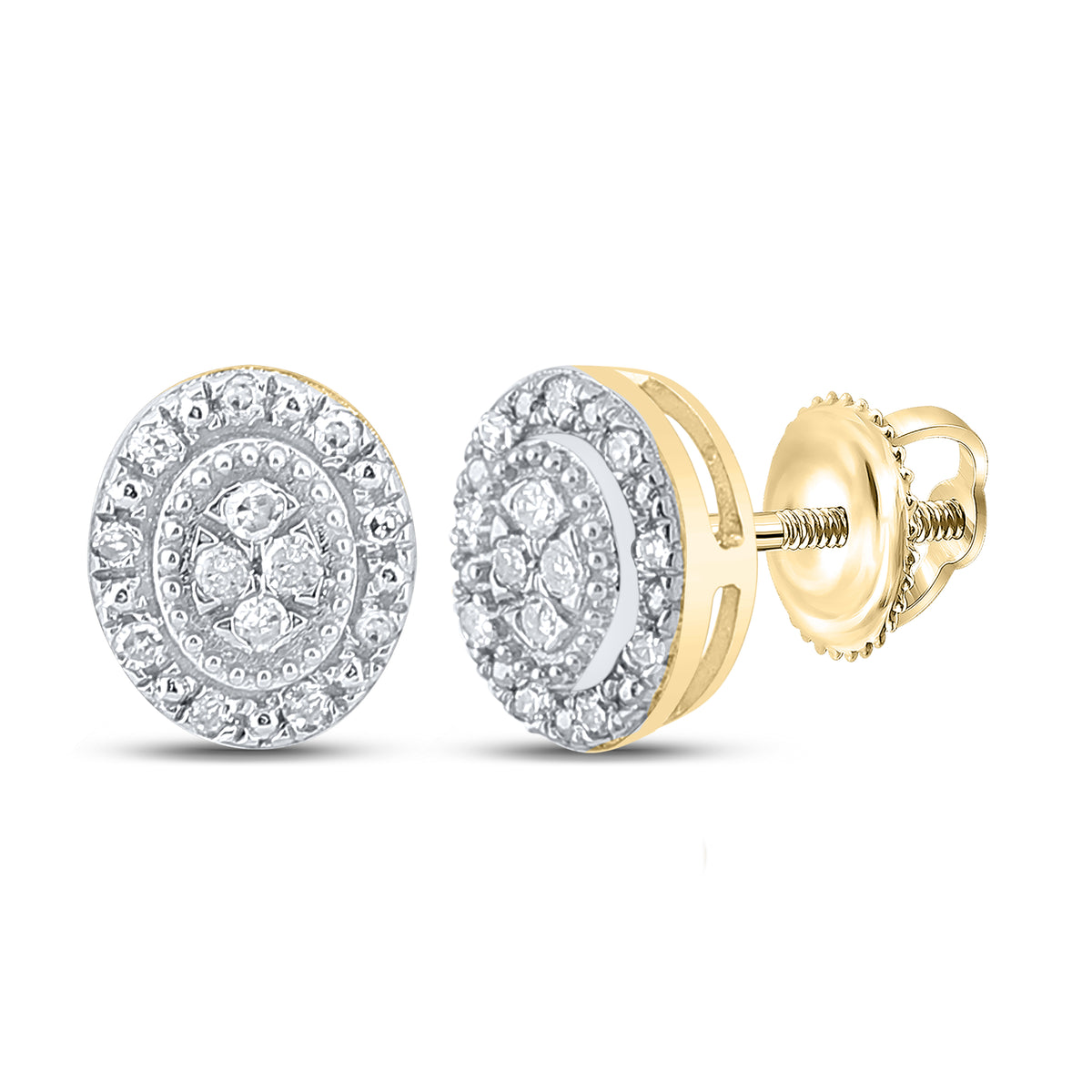 1/10CT-DIA P3 GIFT OVAL EARRING