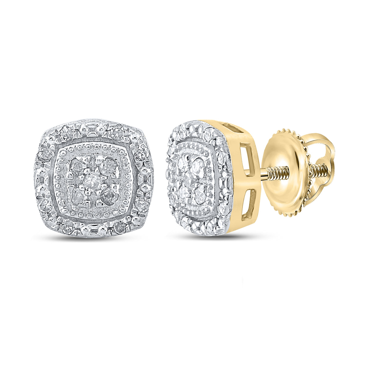 1/10CT-DIA P3 GIFT CUSHION EARRING