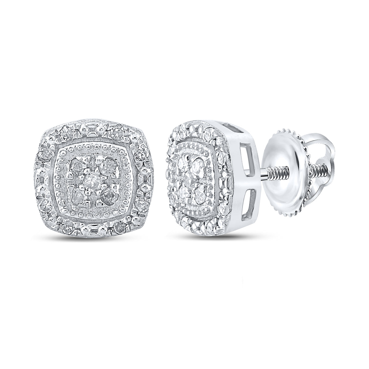 1/10CT-DIA P3 GIFT CUSHION EARRING