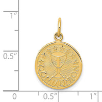 Load image into Gallery viewer, 14K Satin and Polished Communion Charm

