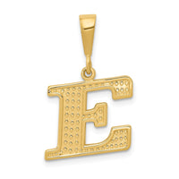 Load image into Gallery viewer, 14k Textured Initial E Charm
