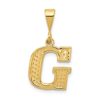Load image into Gallery viewer, 14k Textured Initial G Charm
