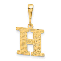 Load image into Gallery viewer, 14k Textured Initial H Charm
