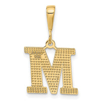 Load image into Gallery viewer, 14k Textured Initial M Charm
