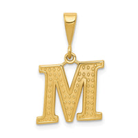 Load image into Gallery viewer, 14k Textured Initial M Charm
