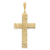 Load image into Gallery viewer, 14k Nugget Style Cross Pendant
