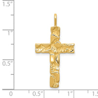 Load image into Gallery viewer, 14k Nugget Cross Pendant
