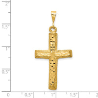 Load image into Gallery viewer, 14k Diamond-cut Cross Charm
