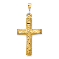 Load image into Gallery viewer, 14k Diamond-cut Cross Charm
