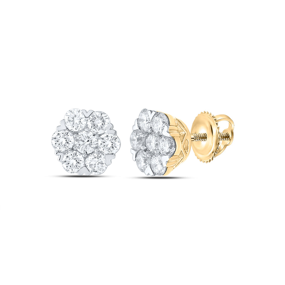 1 7/8CTW-DIA ANA M FASHION FLOWER EARRING