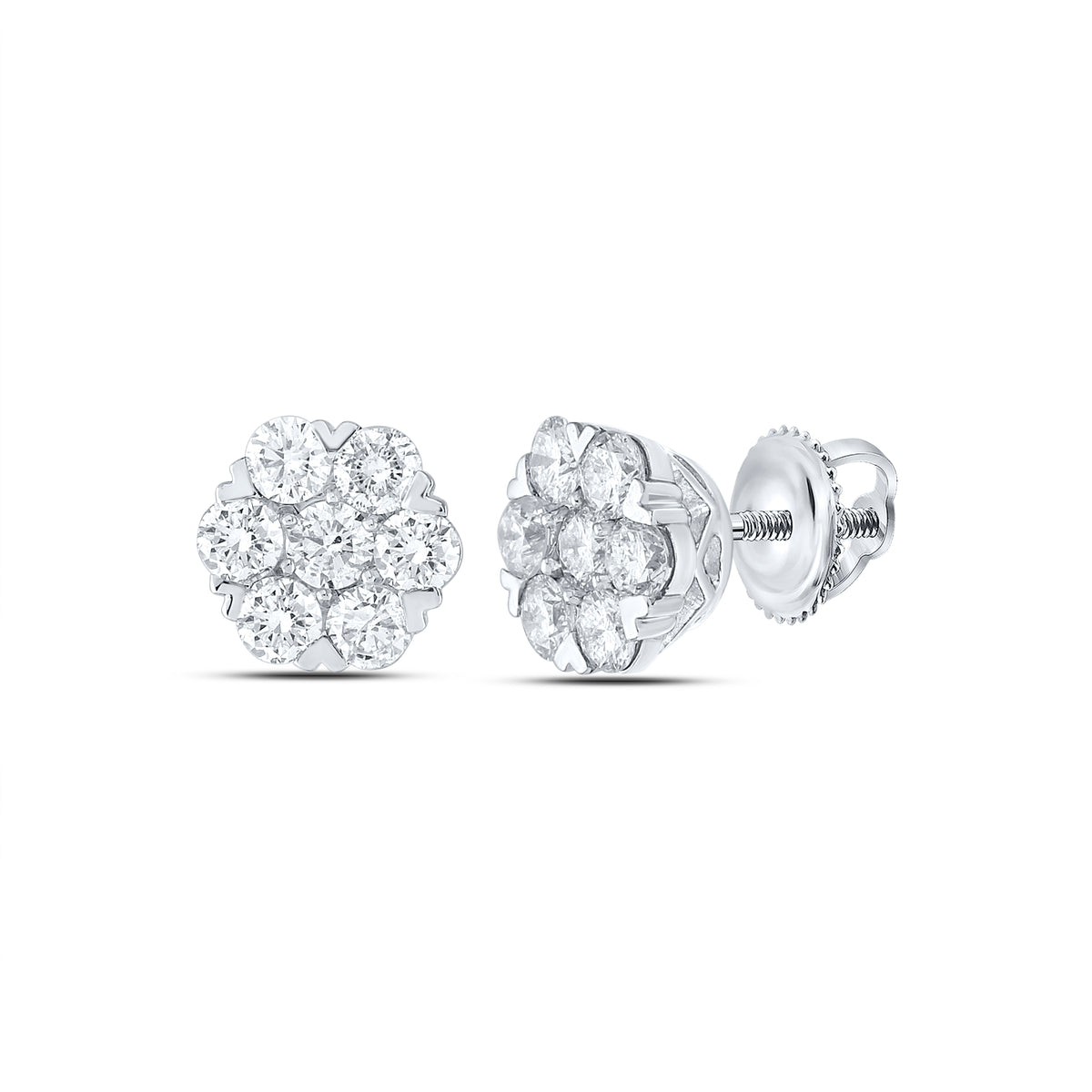 1 7/8CTW-DIA ANA M FASHION FLOWER EARRING