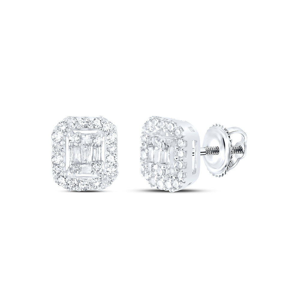 1/4CTW-DIA NK BAGUETTE EARRING