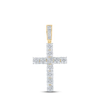 Load image into Gallery viewer, 1 1/2CTW-DIA CN CROSS MENS CHARM
