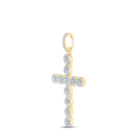 Load image into Gallery viewer, 1 1/3CTW-DIA CN CROSS MENS CHARM
