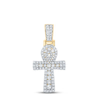 Load image into Gallery viewer, 1 3/4CTW-DIA CN CROSS MENS CHARM
