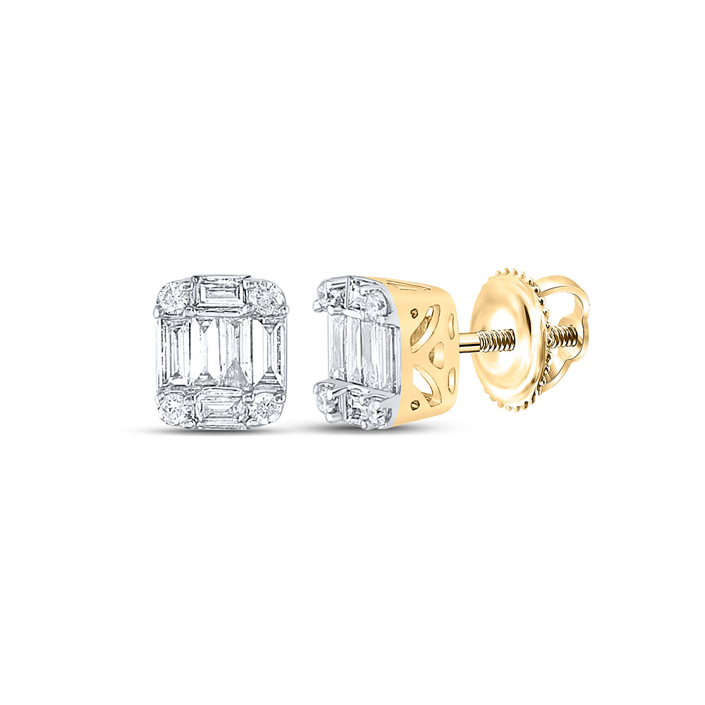 1/4CT-DIA ANA M DIANA RECTANGLE EARRING