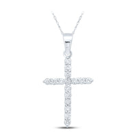 Load image into Gallery viewer, 1/4CTW-DIA CN CROSS PENDANT
