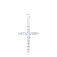 Load image into Gallery viewer, 1/2CTW-DIA CN CROSS PENDANT
