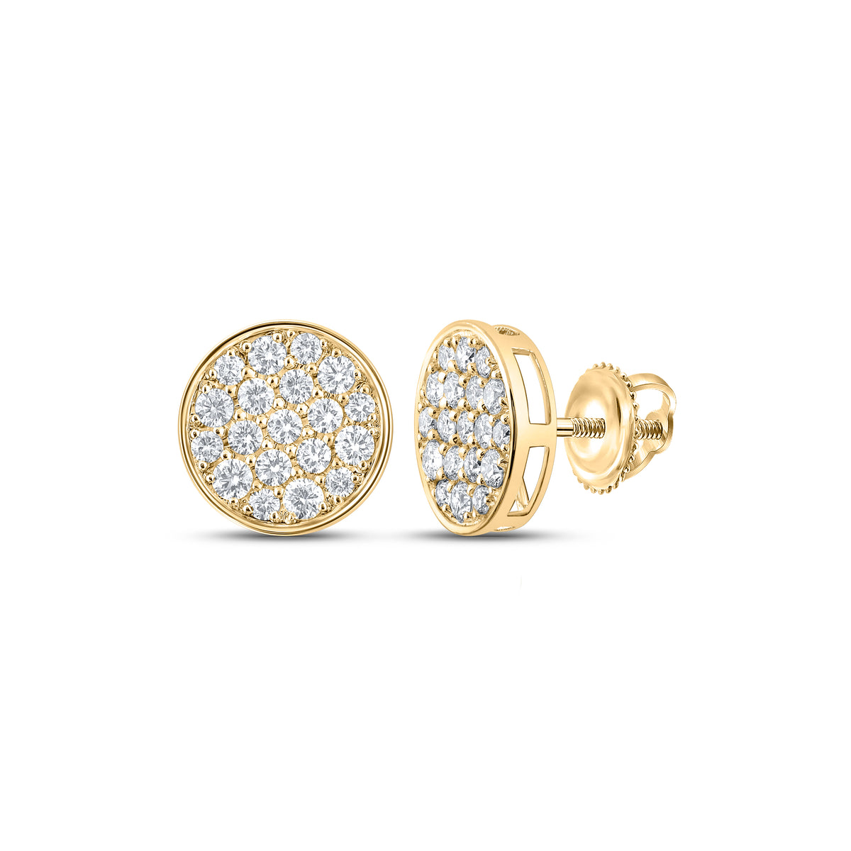 1CTW-DIA NK ROUND EARRING