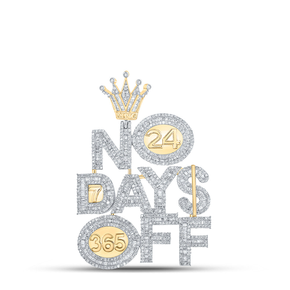 3 3/8CTW-DIA NK NO DAYS OFF MENS CHARM