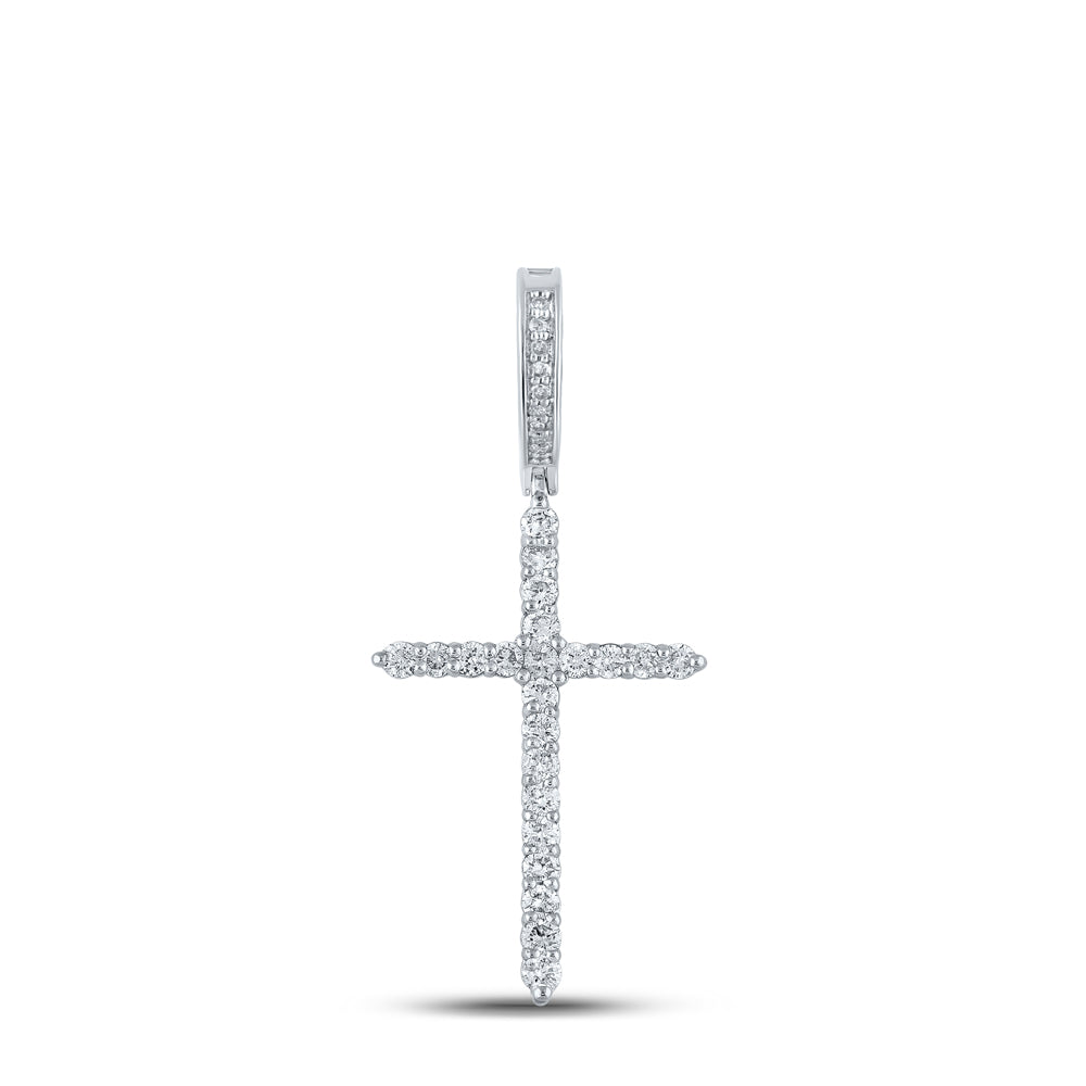 1/2CTW-DIA P1 CROSS MENS CHARM