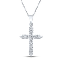 Load image into Gallery viewer, 1/2CTW-DIA CN CROSS PENDANT
