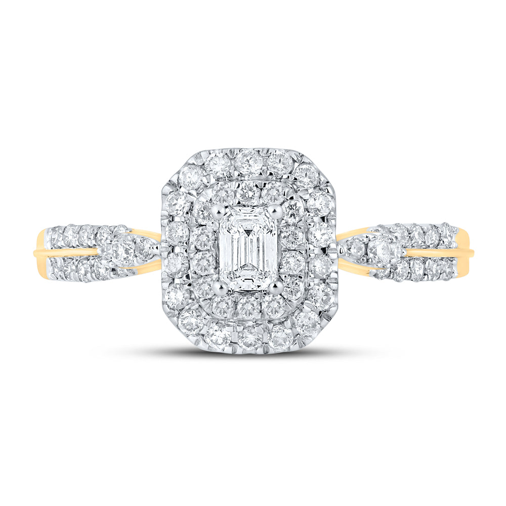 1/2CTW-DIA ANA M 1/6CT-CEMRD FASHION RING