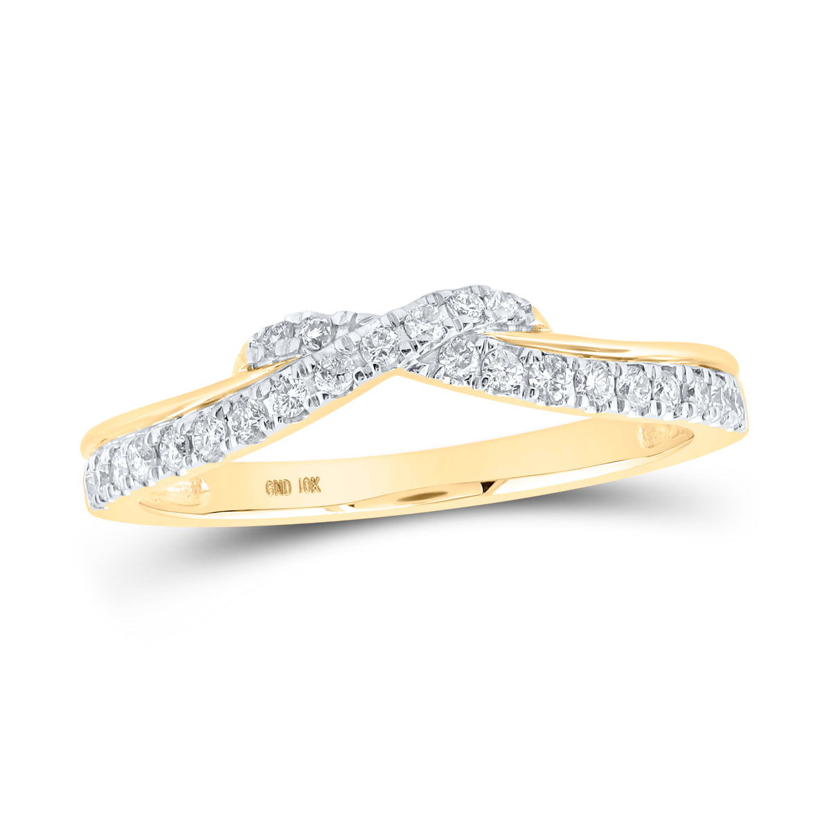 1/4CTW-DIA CN STACKABLE RING