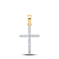 Load image into Gallery viewer, 1/2CTW-DIA CN CROSS PENDANT
