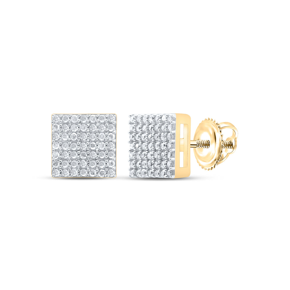 3/8CTW-DIA P1 GIFT SQUARE EARRING