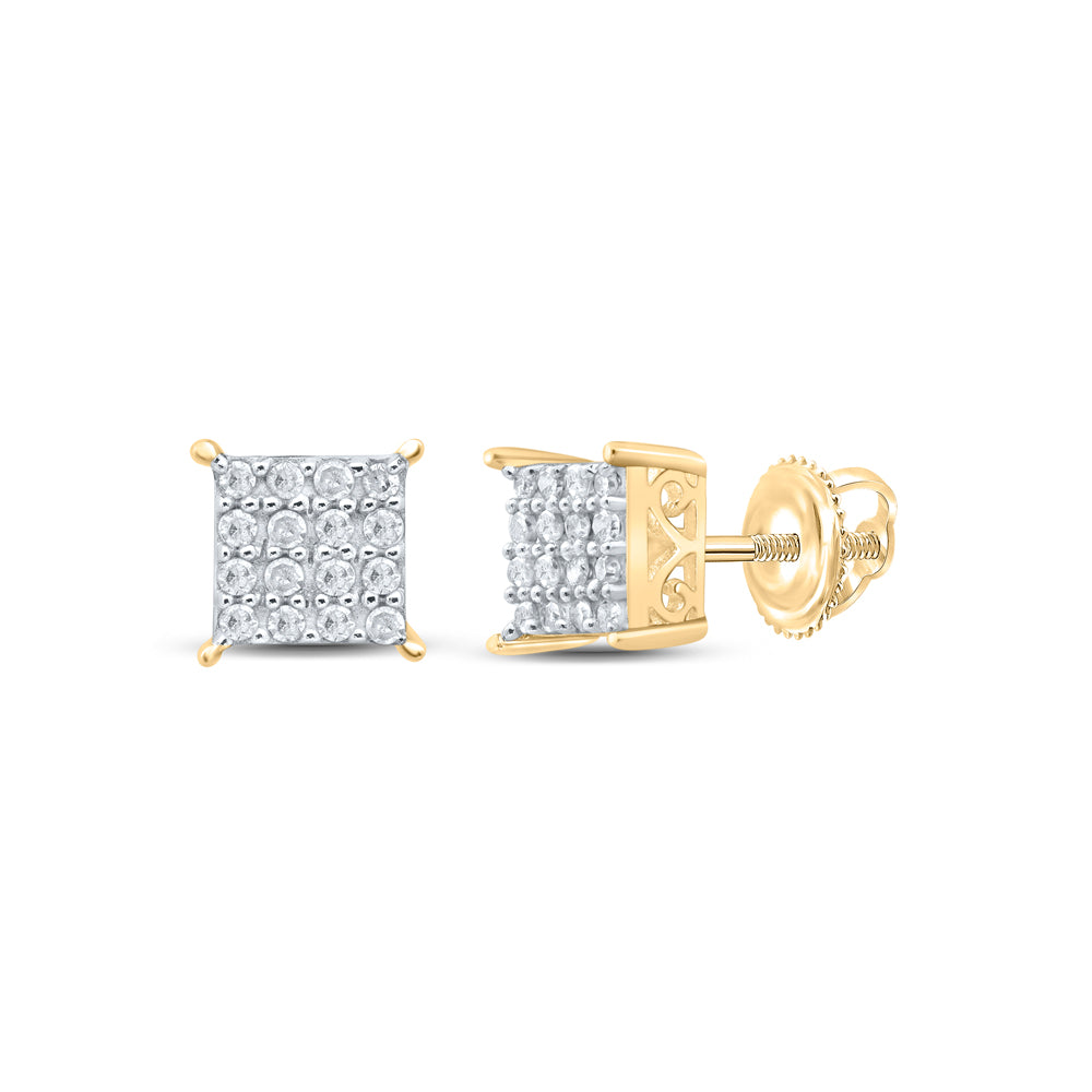 1/10CTW-DIA P1 GIFT SQUARE EARRING
