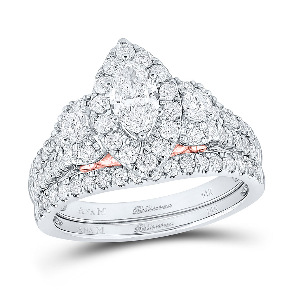 1 1/2CTW-DIA ANA M 3/8CT-CMQ BELLISSIMO BRIDAL SET