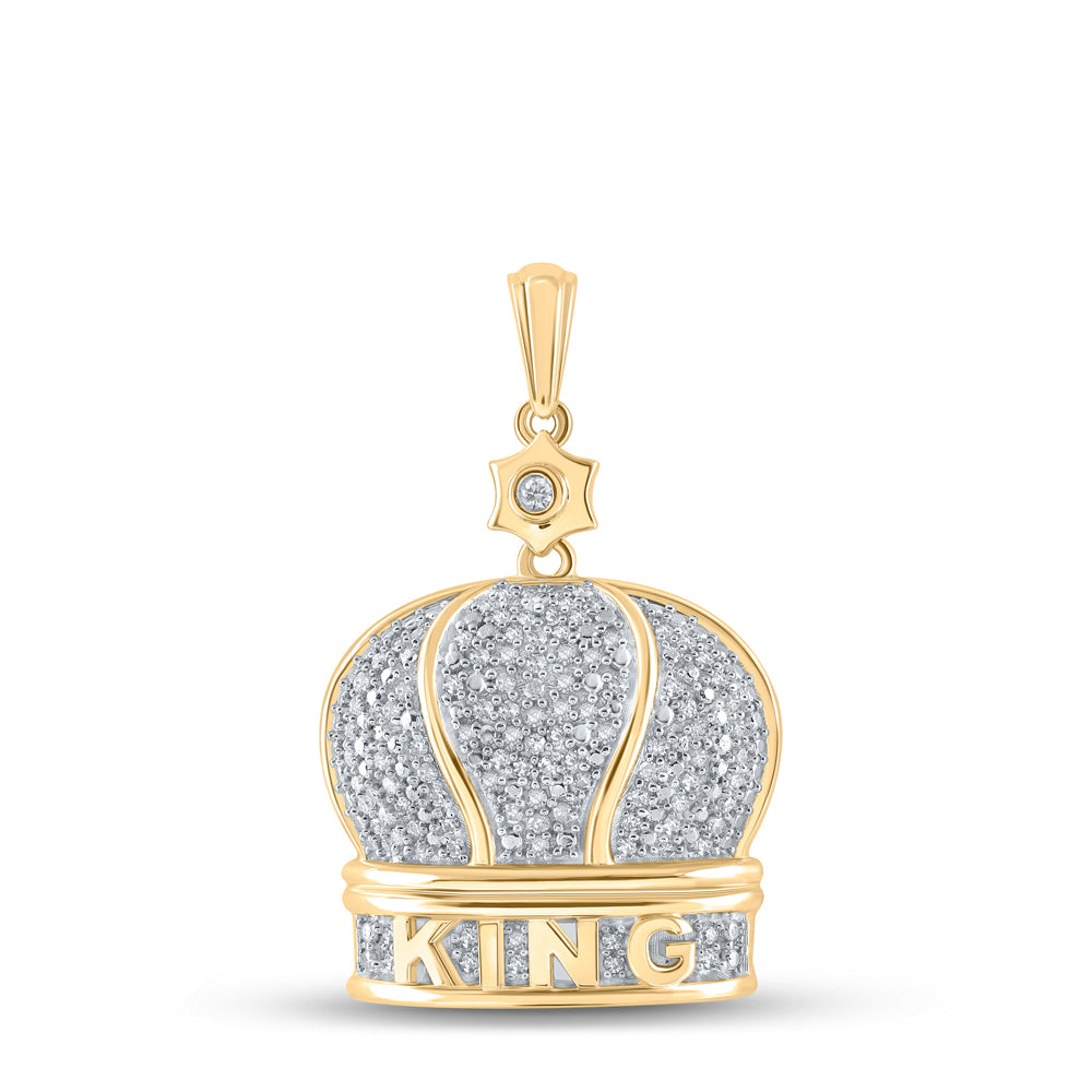 1/4CTW-DIA P1P2 KING CROWN GIFT PENDANT