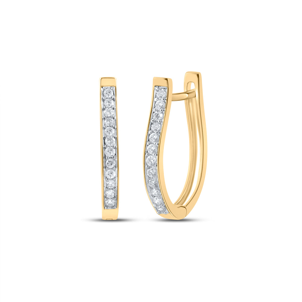 1/4CTW-DIA CN HOOP EARRING
