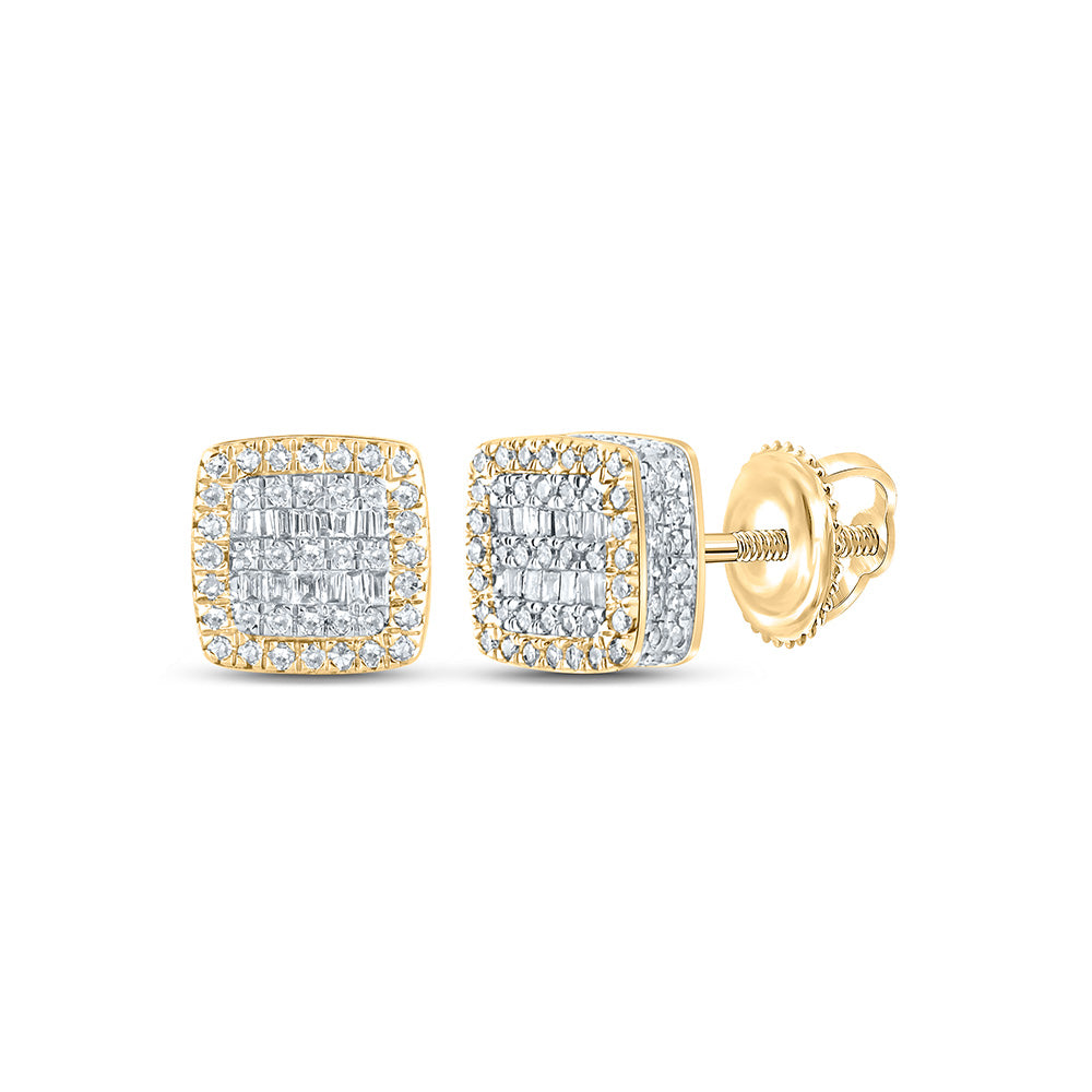 1/2CTW-DIA CN BAGUETTE CUSHION EARRING