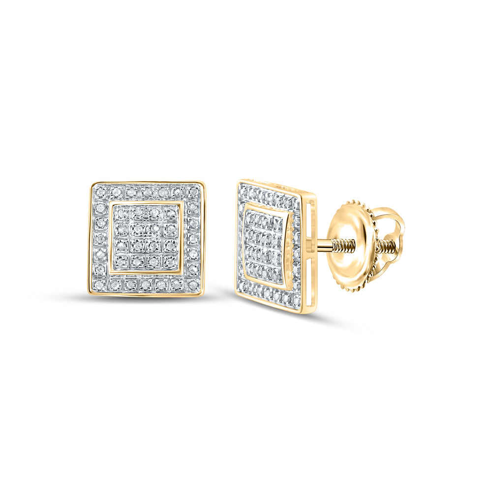 1/4CTW-DIA P3 MENS SQUARE EARRING