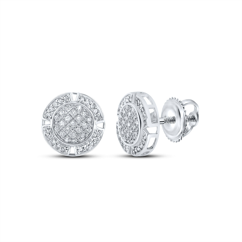 1/5CTW-DIA P3 MENS ROUND EARRING