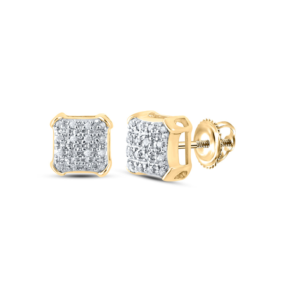 1/10CTW-DIA P3 MENS SQUARE EARRING