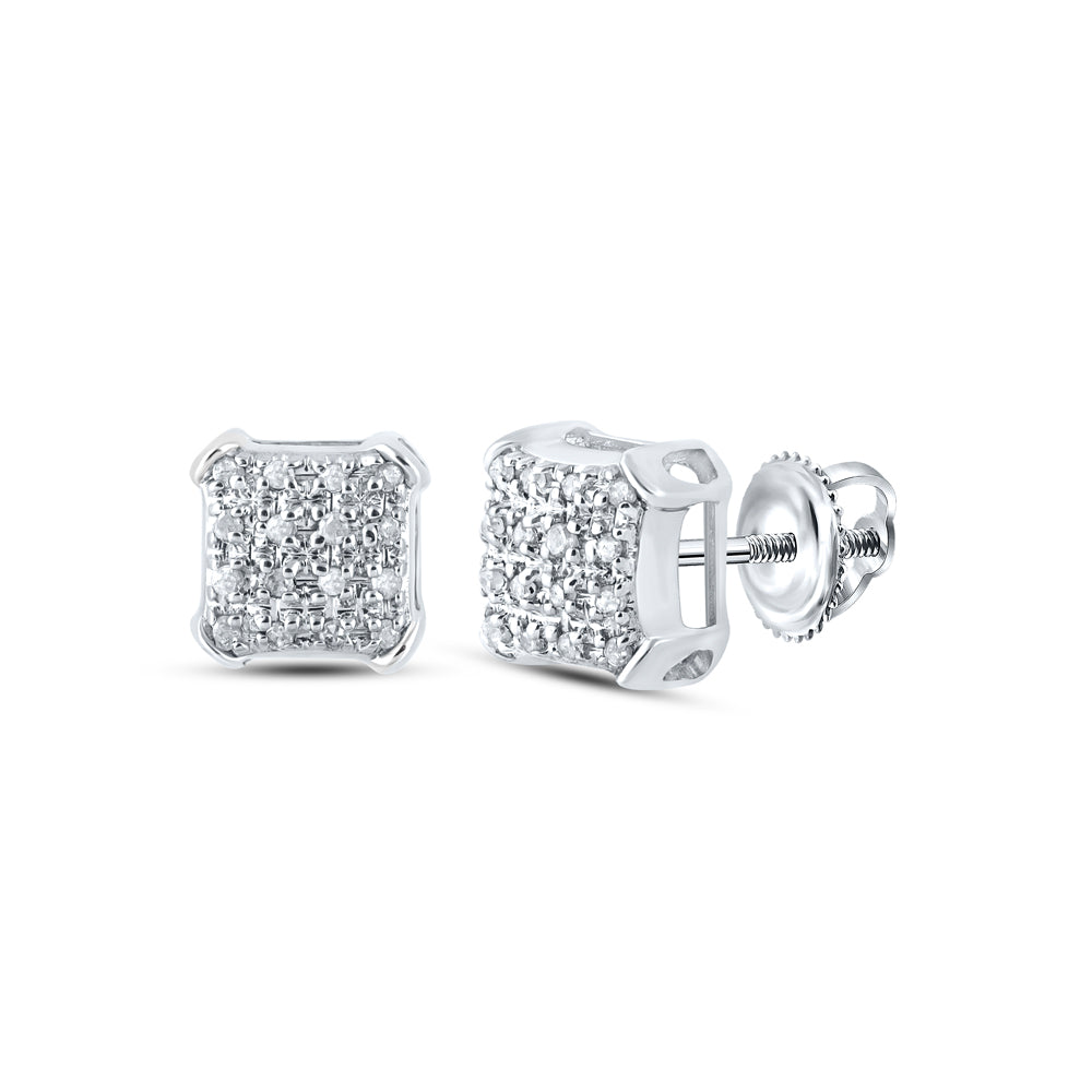 1/10CTW-DIA P3 MENS SQUARE EARRING