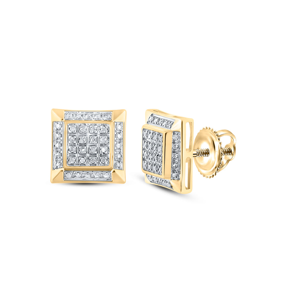 1/5CTW-DIA P3 MENS SQUARE EARRING