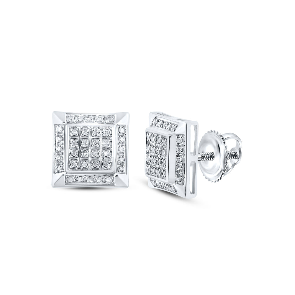 1/5CTW-DIA P3 MENS SQUARE EARRING