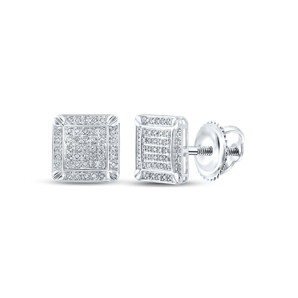 1/4CTW-DIA P3 MENS SQUARE EARRING