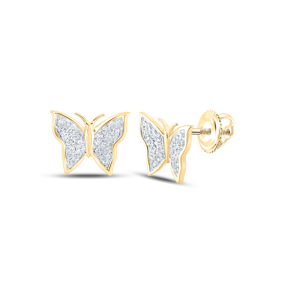 1/8CTW-DIA P3 BUTTERFLY GIFT EARRING