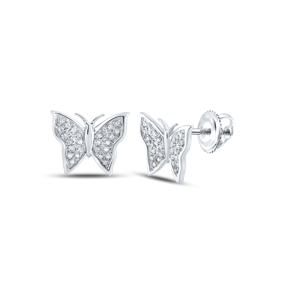 1/8CTW-DIA P3 BUTTERFLY GIFT EARRING