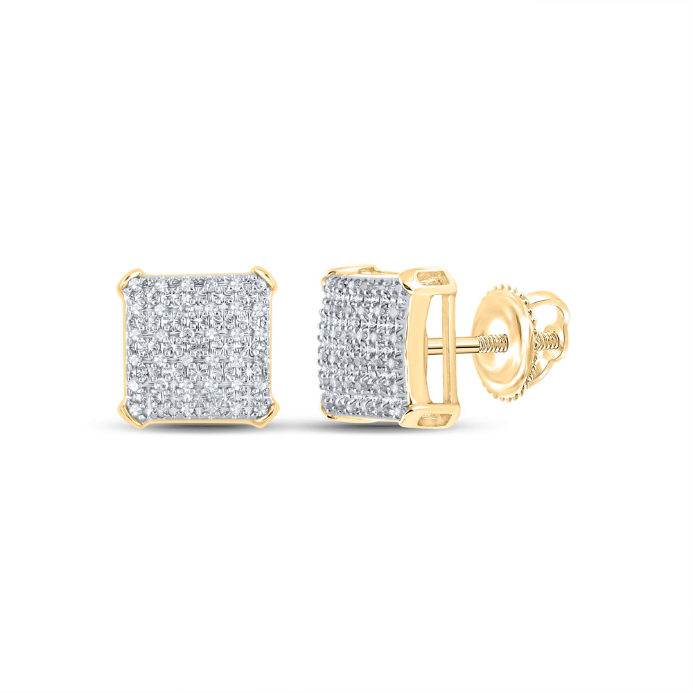 1/5CTW-DIA P3 MENS SQUARE EARRING