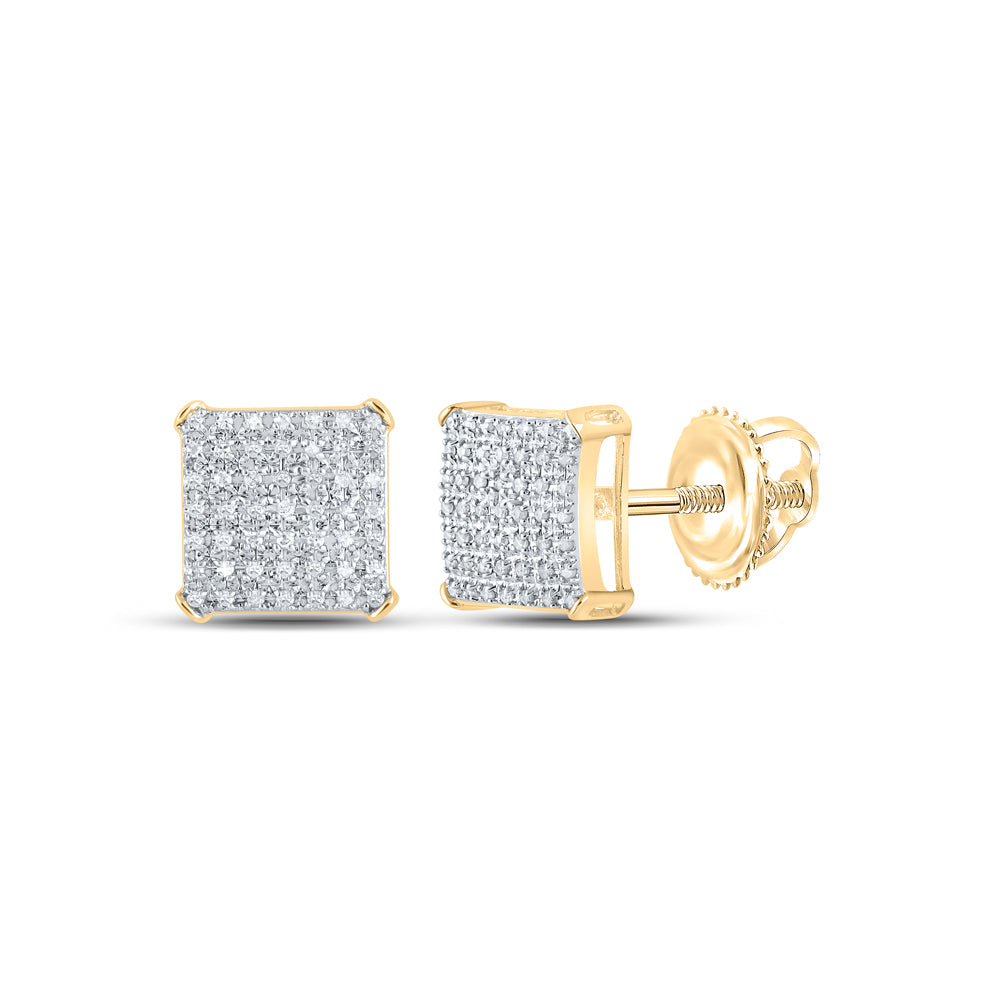 1/3CTW-DIA P3 MENS SQUARE EARRING